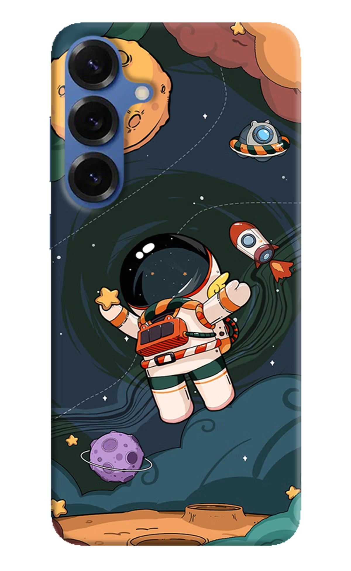 Cartoon Astronaut Case for Samsung S25 by Casekaro