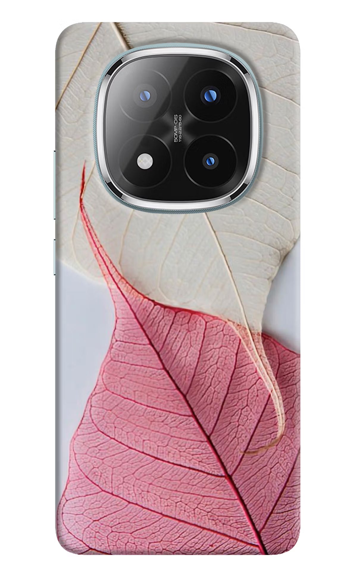 White Pink Leaf Case for Redmi Note 14 Pro Plus 5G by Casekaro