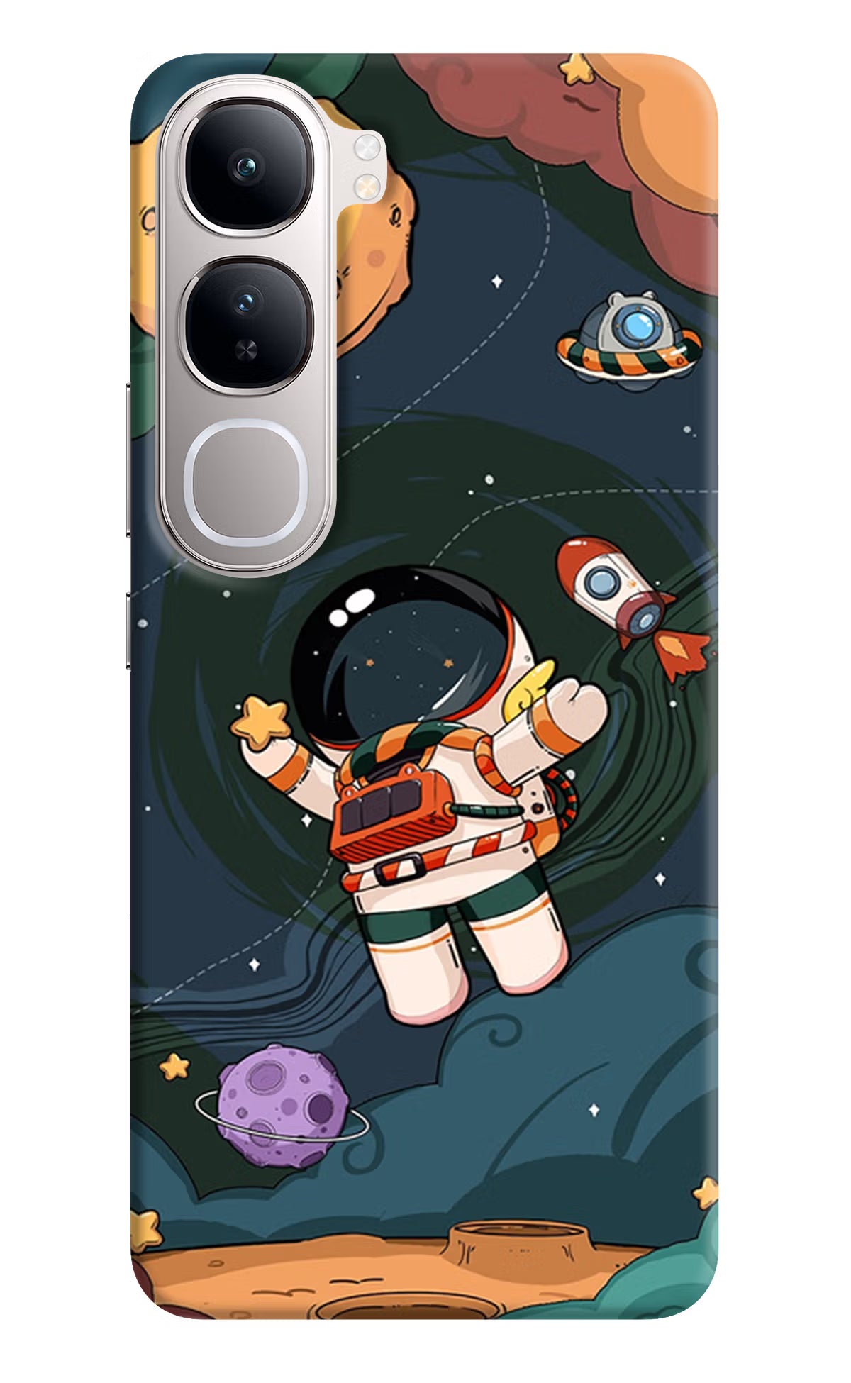Cartoon Astronaut Case for Vivo Y300 5G by Casekaro