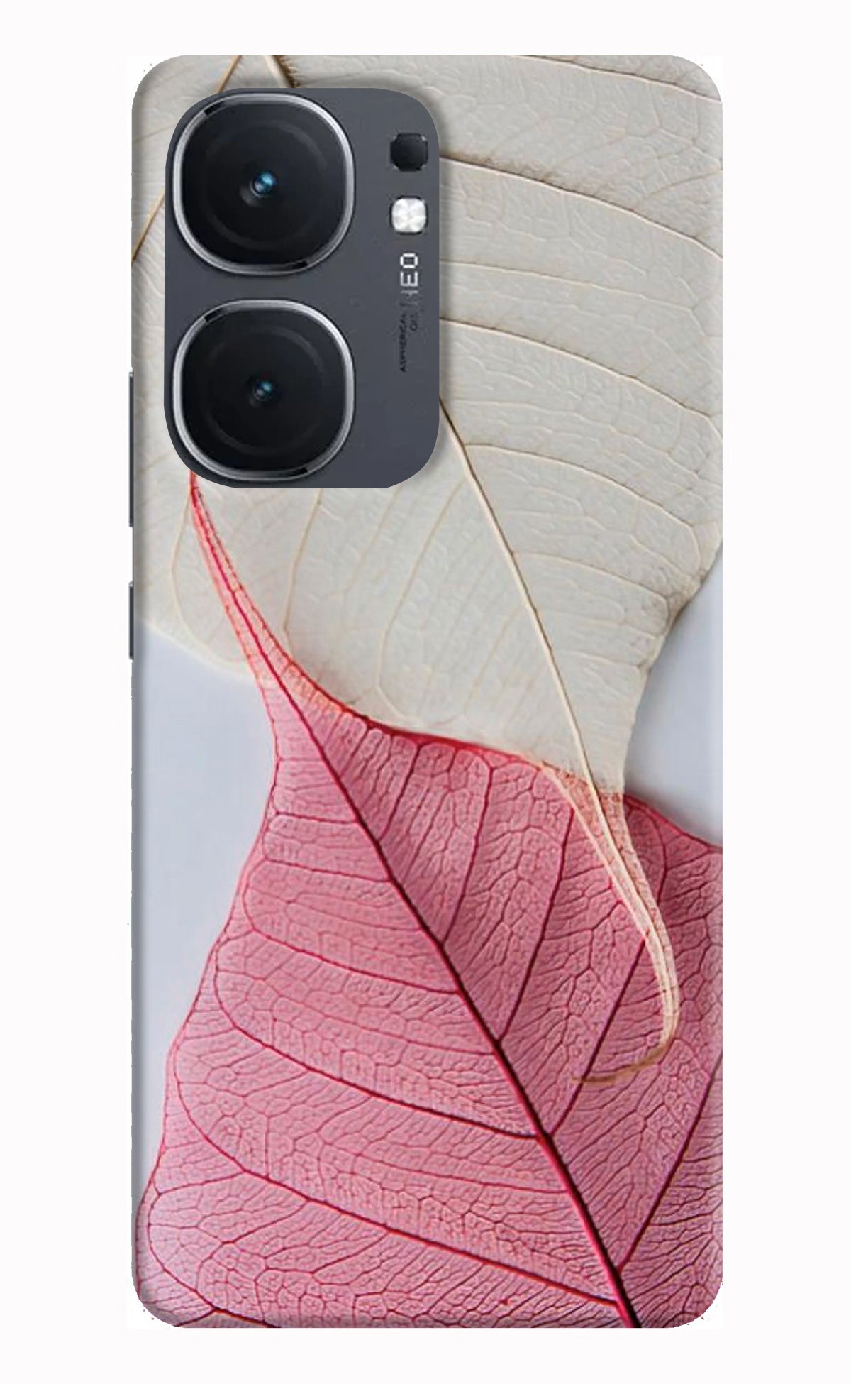 White Pink Leaf Case for IQOO Neo9 Pro