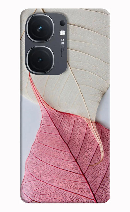 White Pink Leaf Case for IQOO Neo9 Pro