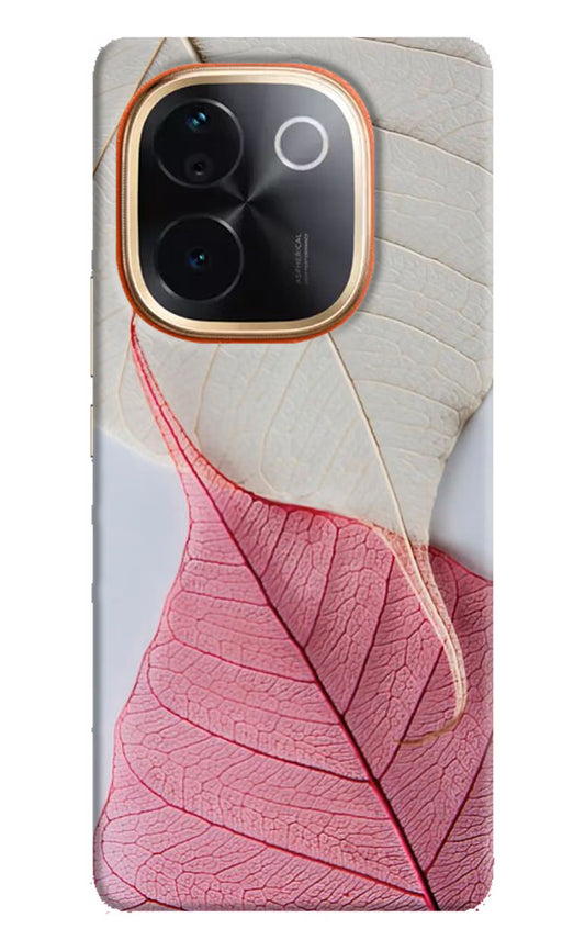 White Pink Leaf Case for Vivo T3 Pro 5G by Casekaro