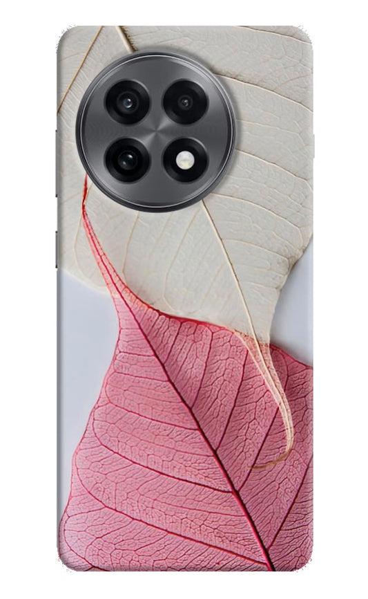 White Pink Leaf Case for OnePlus 13R by Casekaro