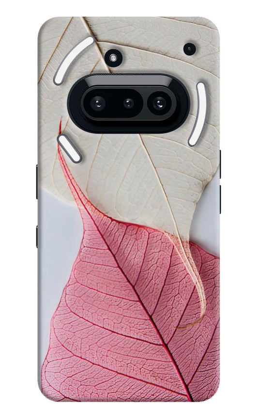 White Pink Leaf Case for Nothing Phone 3A by Casekaro