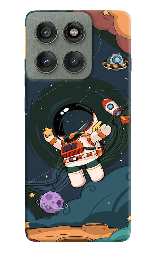 Cartoon Astronaut Case for Moto Edge 60 Pro by Casekaro