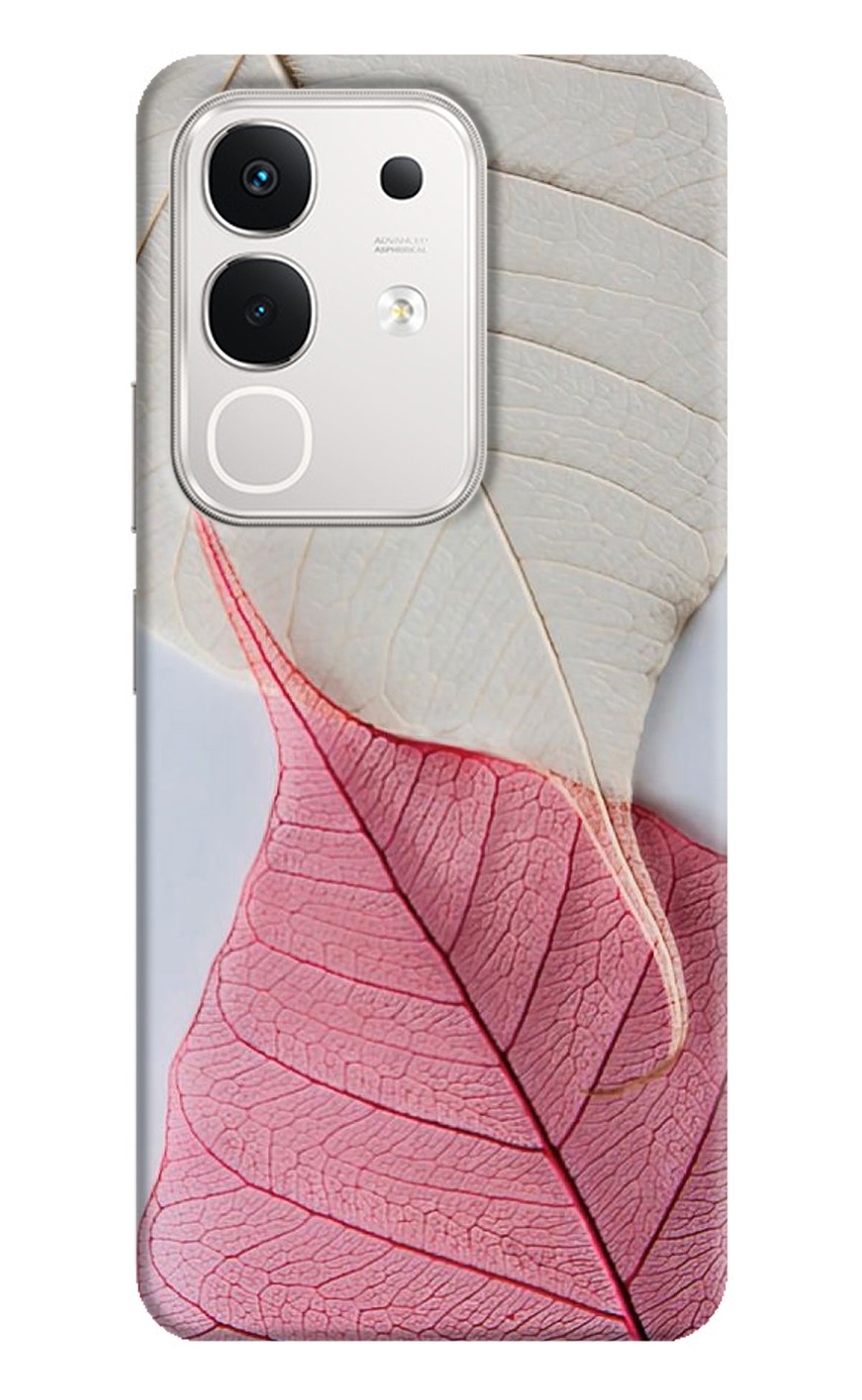White Pink Leaf Case for iQOO Z10x 5G