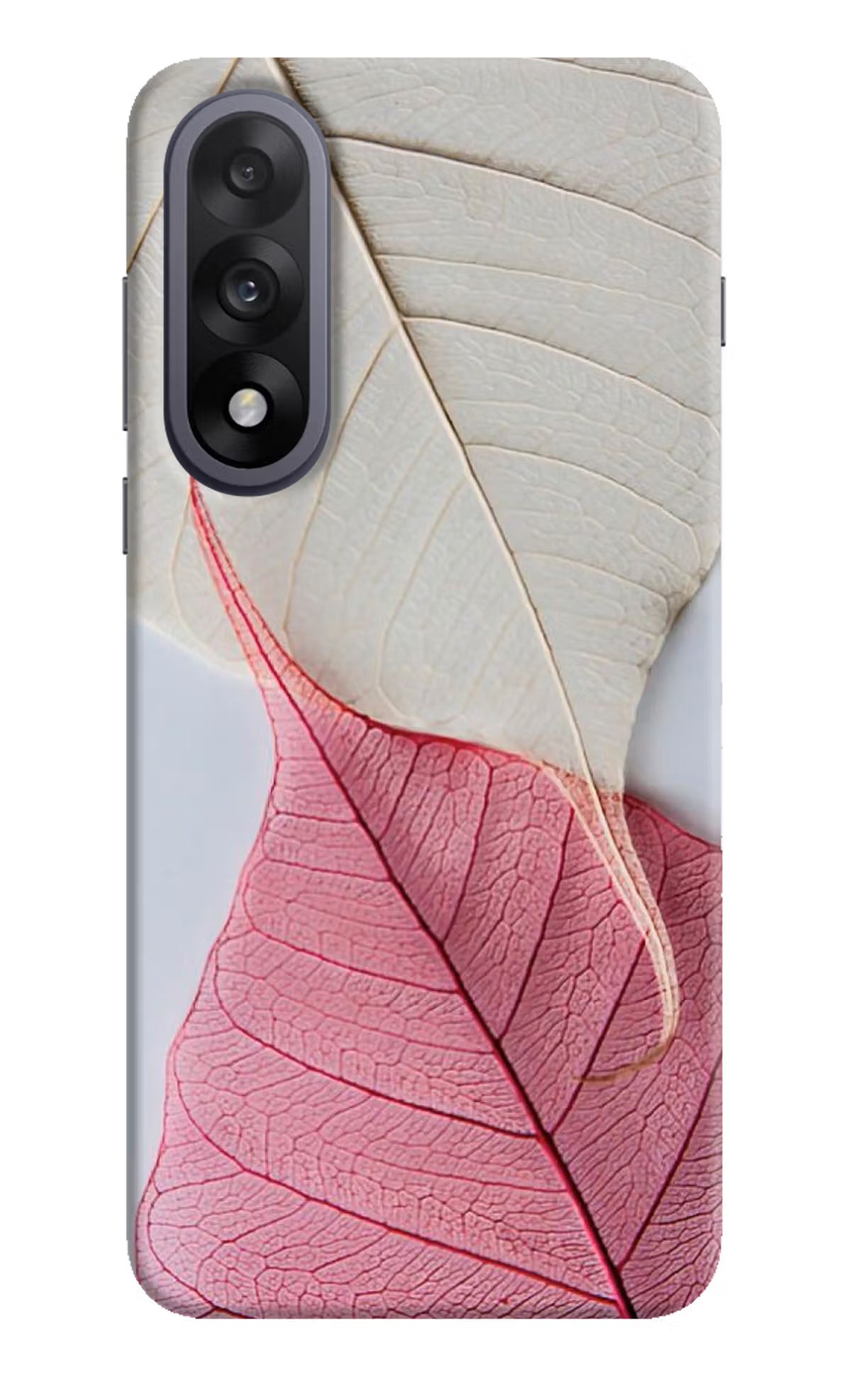 White Pink Leaf Case for OnePlus Nord 5 by Casekaro