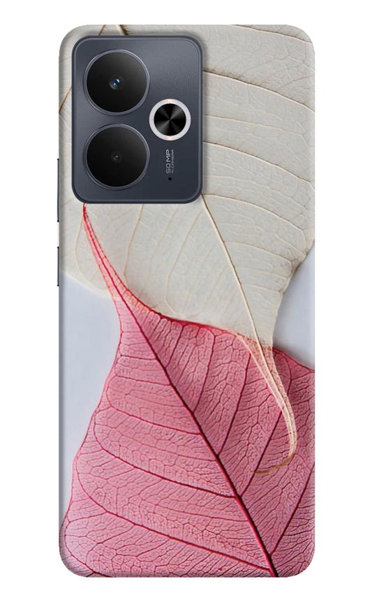 White Pink Leaf Case for Realme 14T 5G