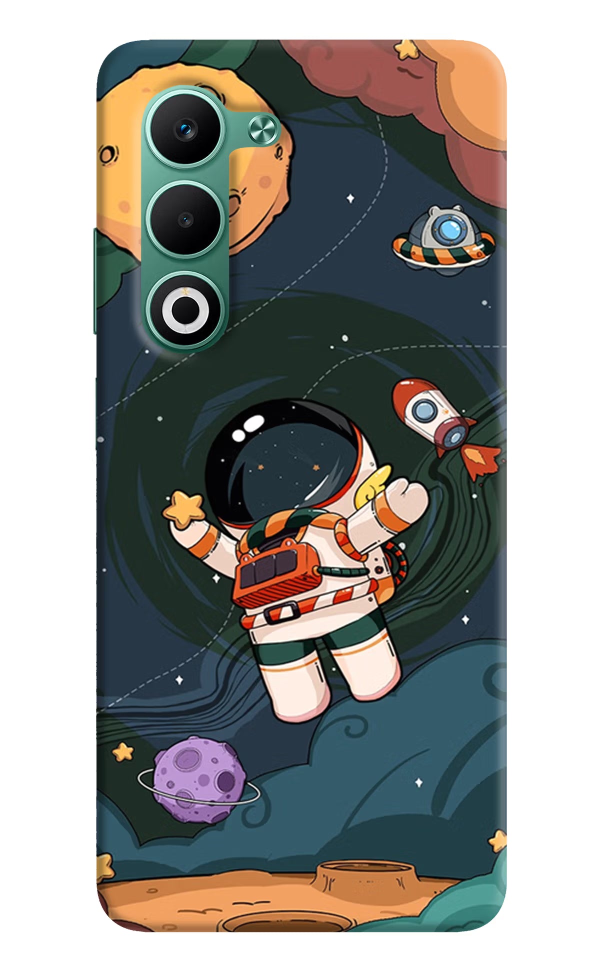 Cartoon Astronaut Case for Oppo A5 5G by Casekaro