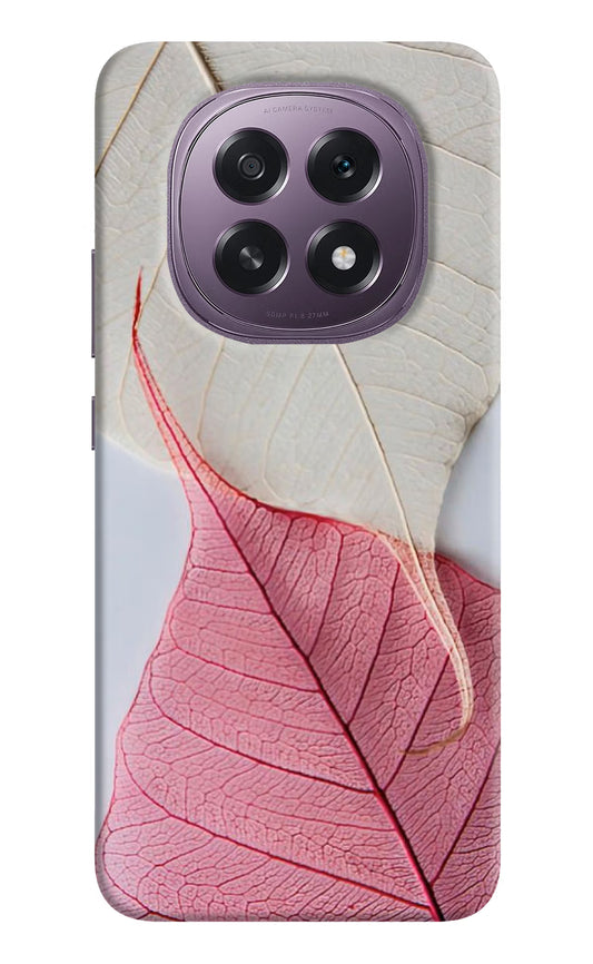 White Pink Leaf Case for Oppo F29 5G by Casekaro