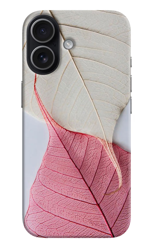 White Pink Leaf Case for iPhone 17 by Casekaro