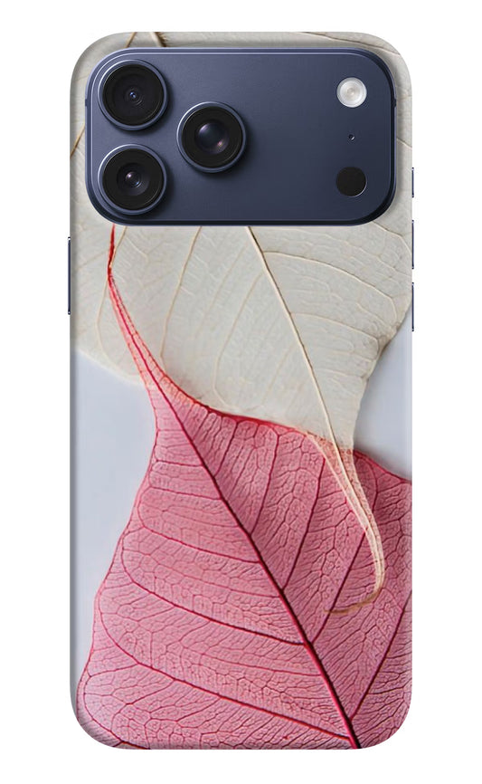 White Pink Leaf Case for iPhone 17 Pro Max by Casekaro