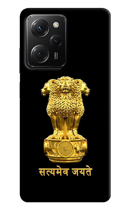 Satyamev Jayate Golden Case for Poco X5 Pro 5G by Casekaro