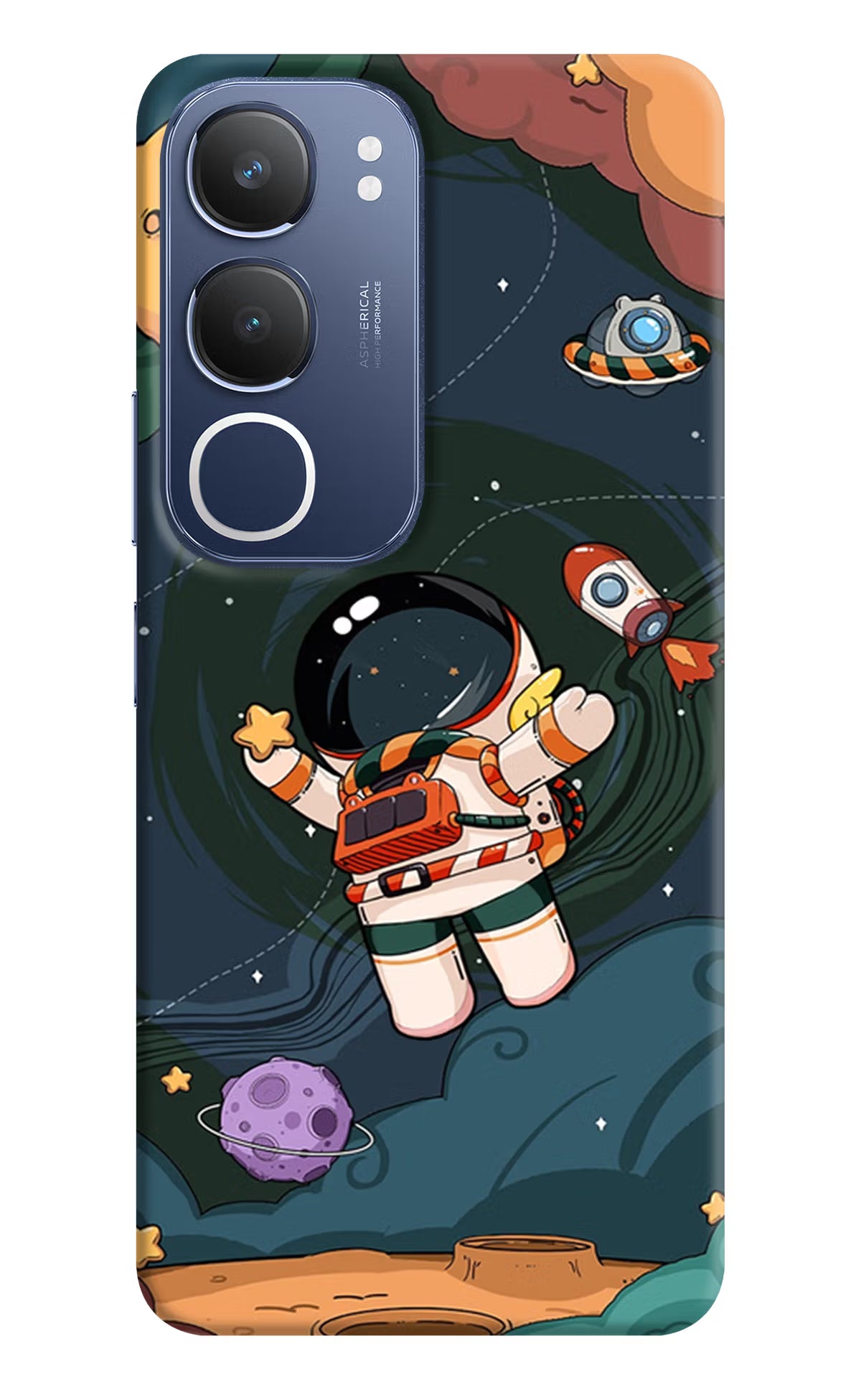 Cartoon Astronaut Case for Vivo Y29 5G by Casekaro