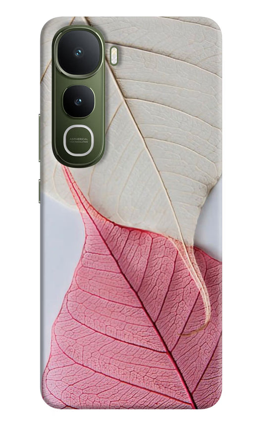 White Pink Leaf Case for Vivo Y400 5G by Casekaro