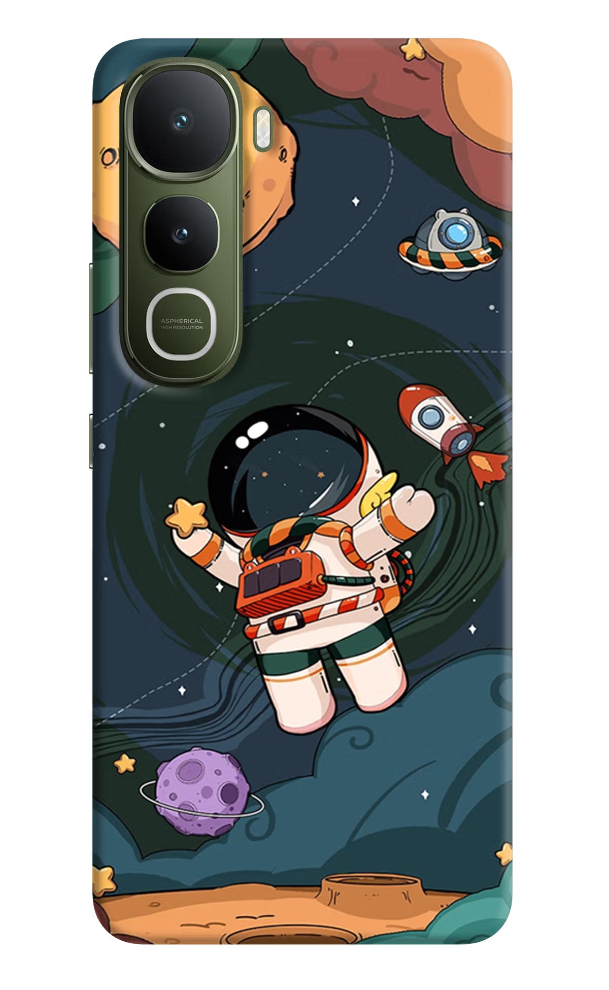 Cartoon Astronaut Case for Vivo Y400 5G by Casekaro
