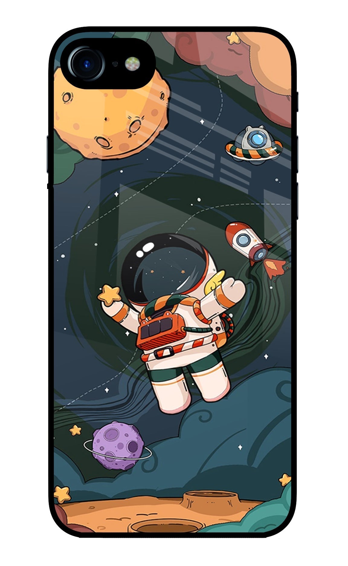 Cartoon Astronaut Case for iPhone 8/SE 2020