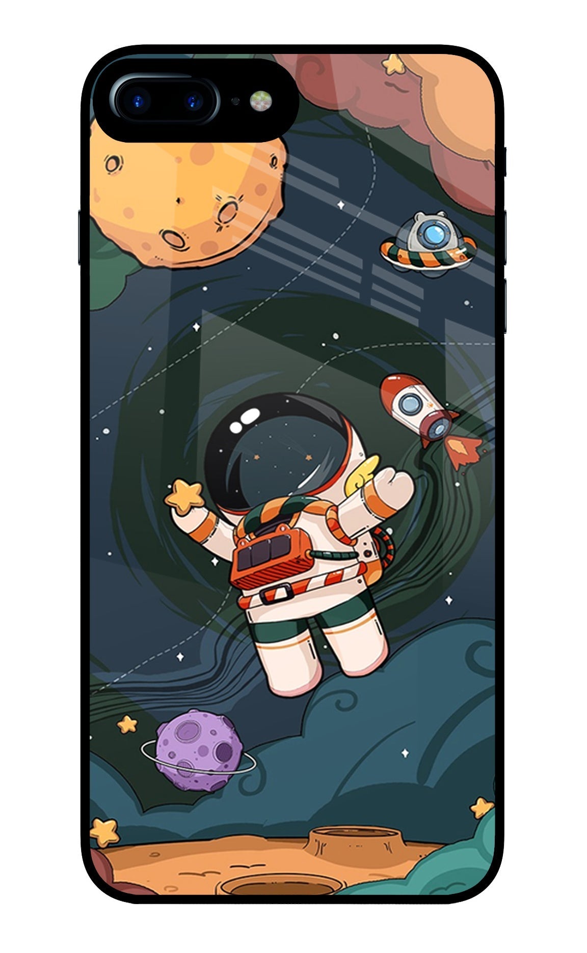 Cartoon Astronaut Case for iPhone 8 Plus