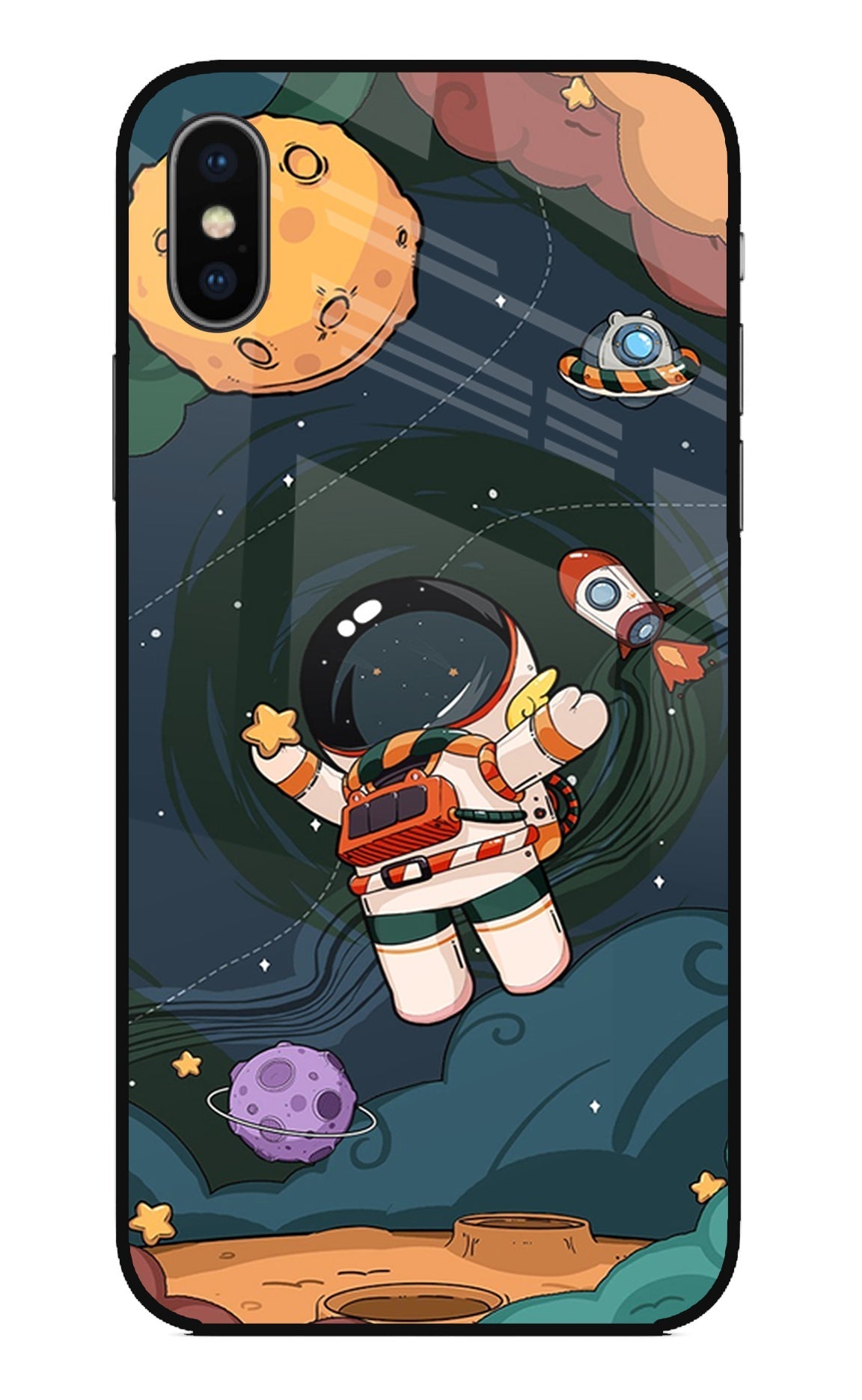 Cartoon Astronaut Case for iPhone X