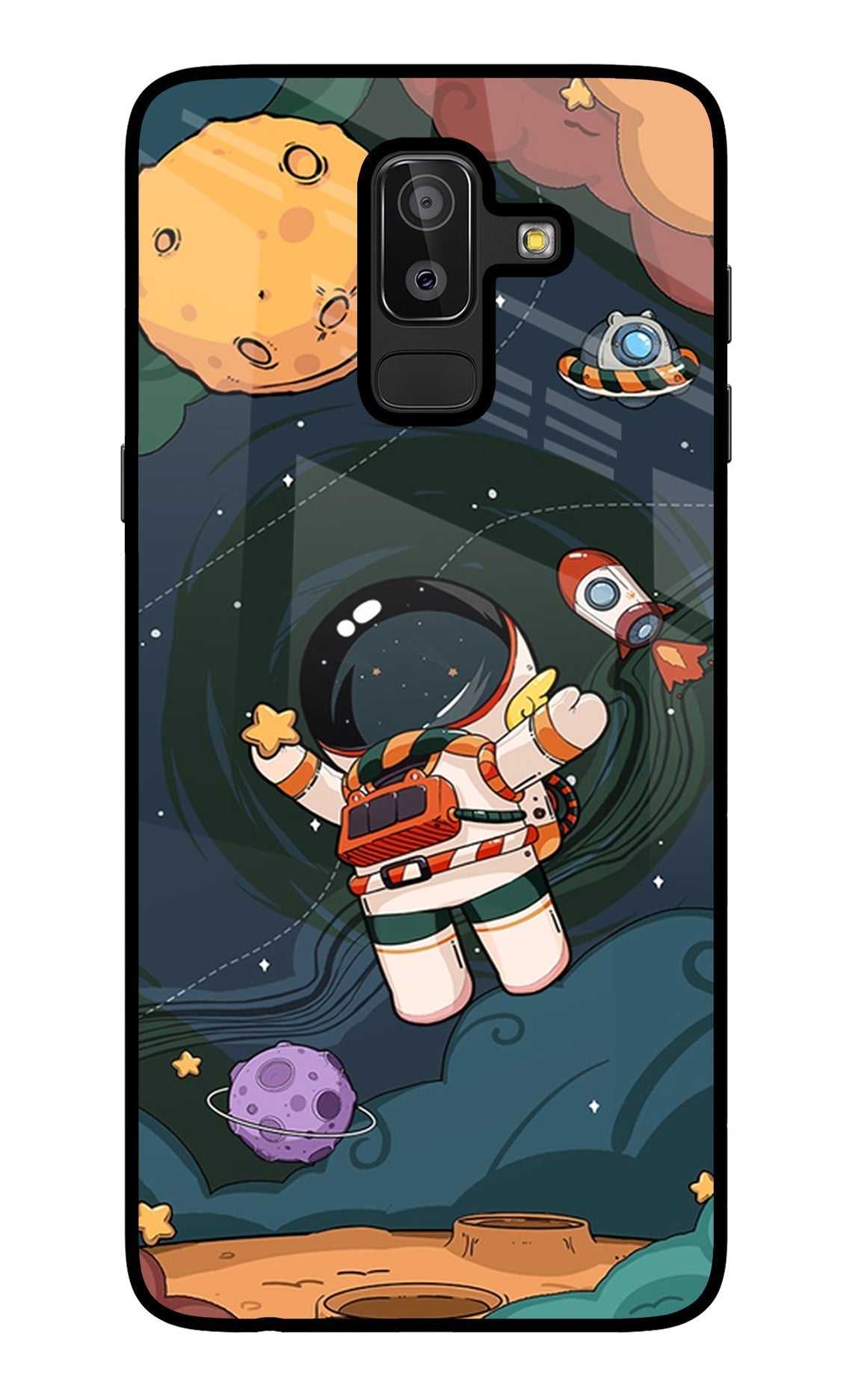 Cartoon Astronaut Case for Samsung J8