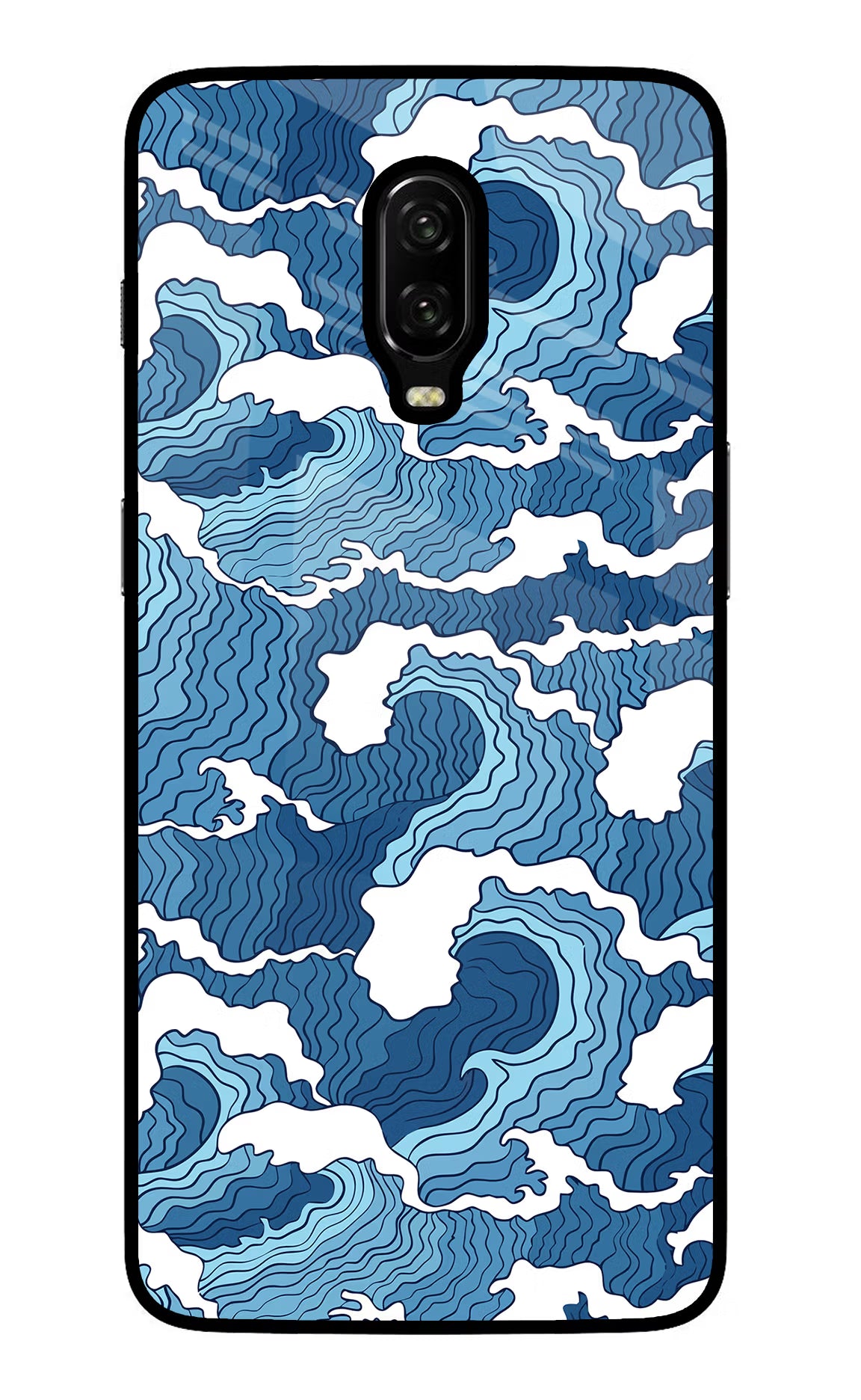 Blue Waves Case for Oneplus 6T by Casekaro