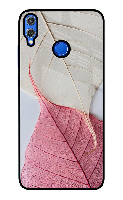 White Pink Leaf Case for Honor 8X