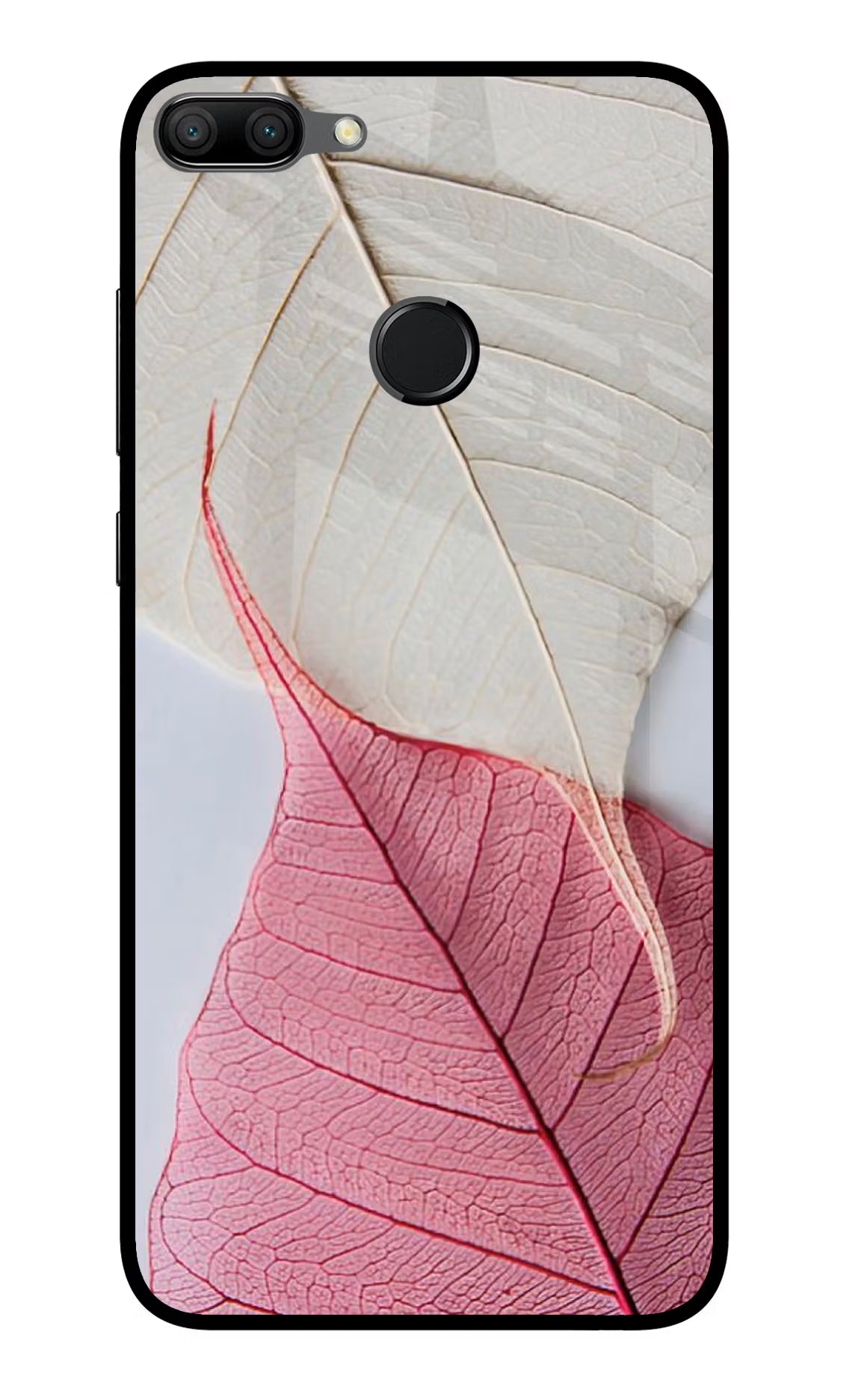 White Pink Leaf Case for Honor 9N by Casekaro