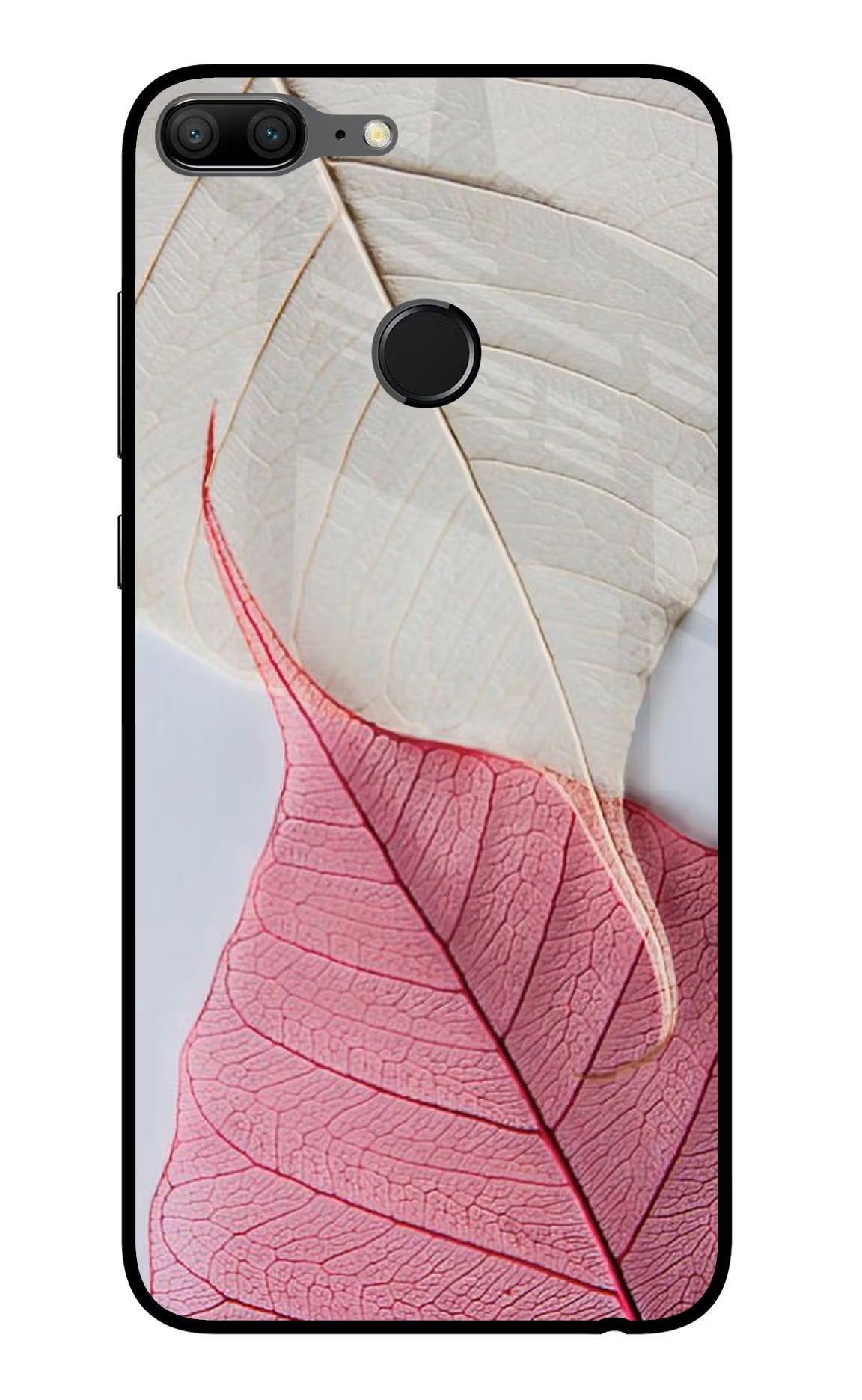 White Pink Leaf Case for Honor 9 Lite by Casekaro