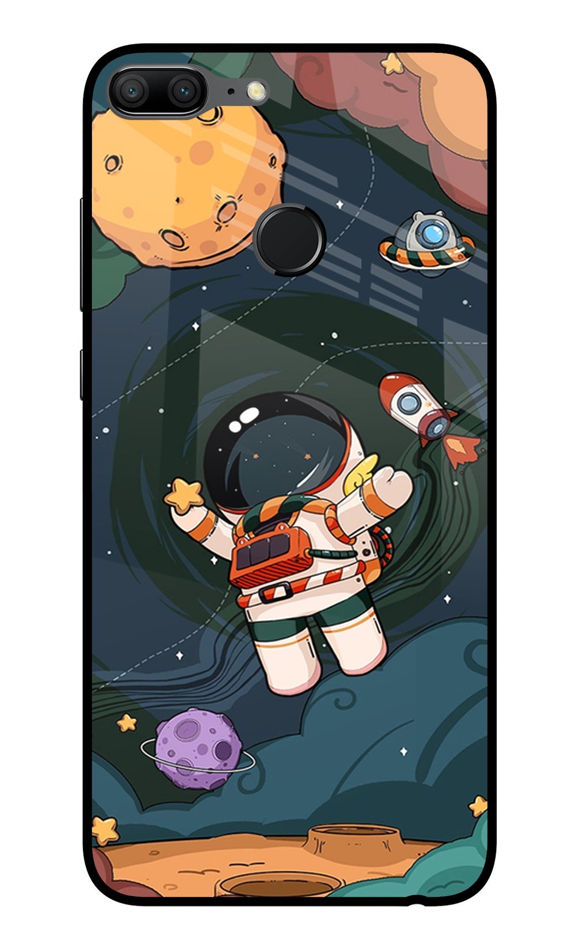 Cartoon Astronaut Case for Honor 9 Lite