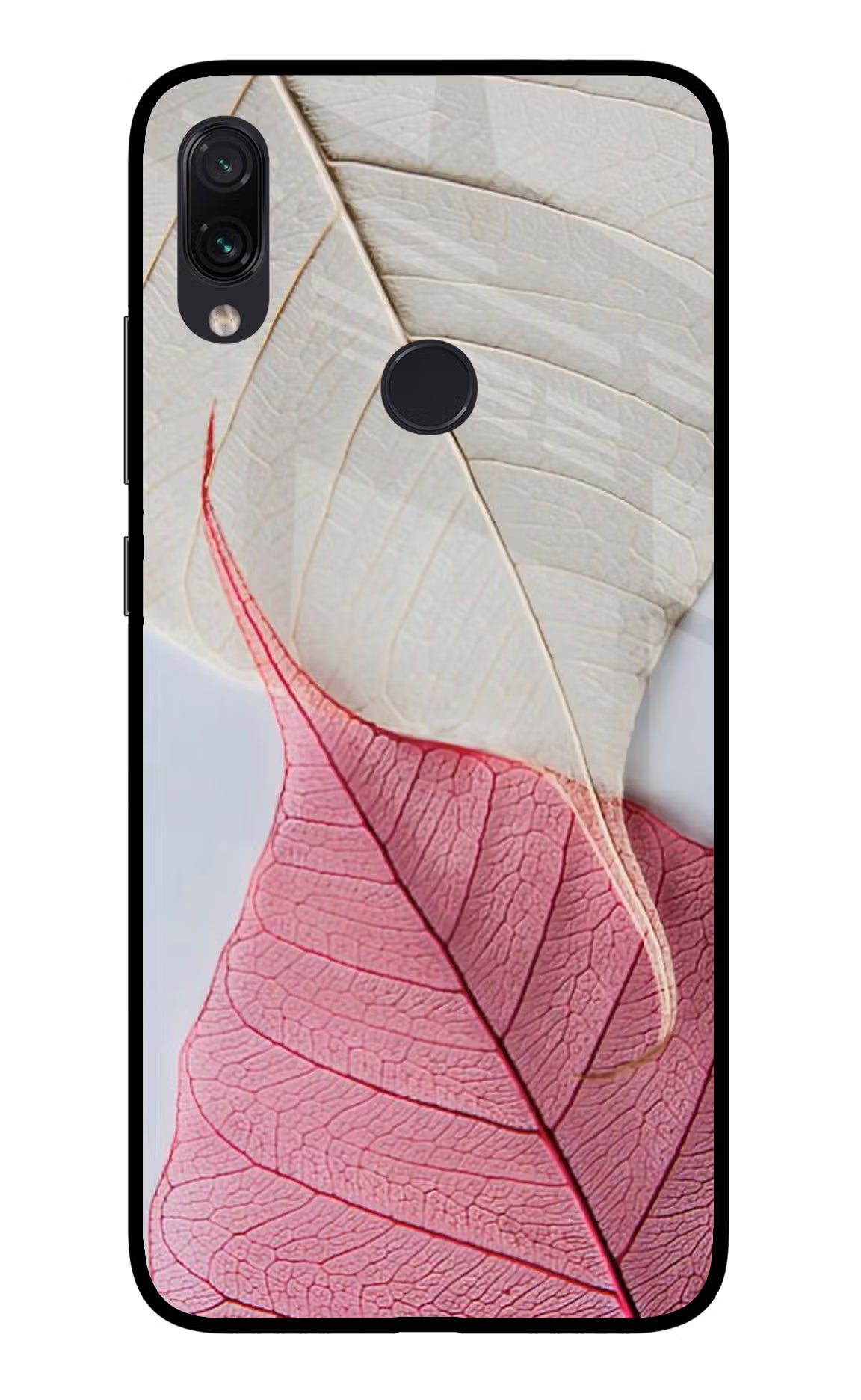 White Pink Leaf Case for Redmi Note 7 Pro by Casekaro