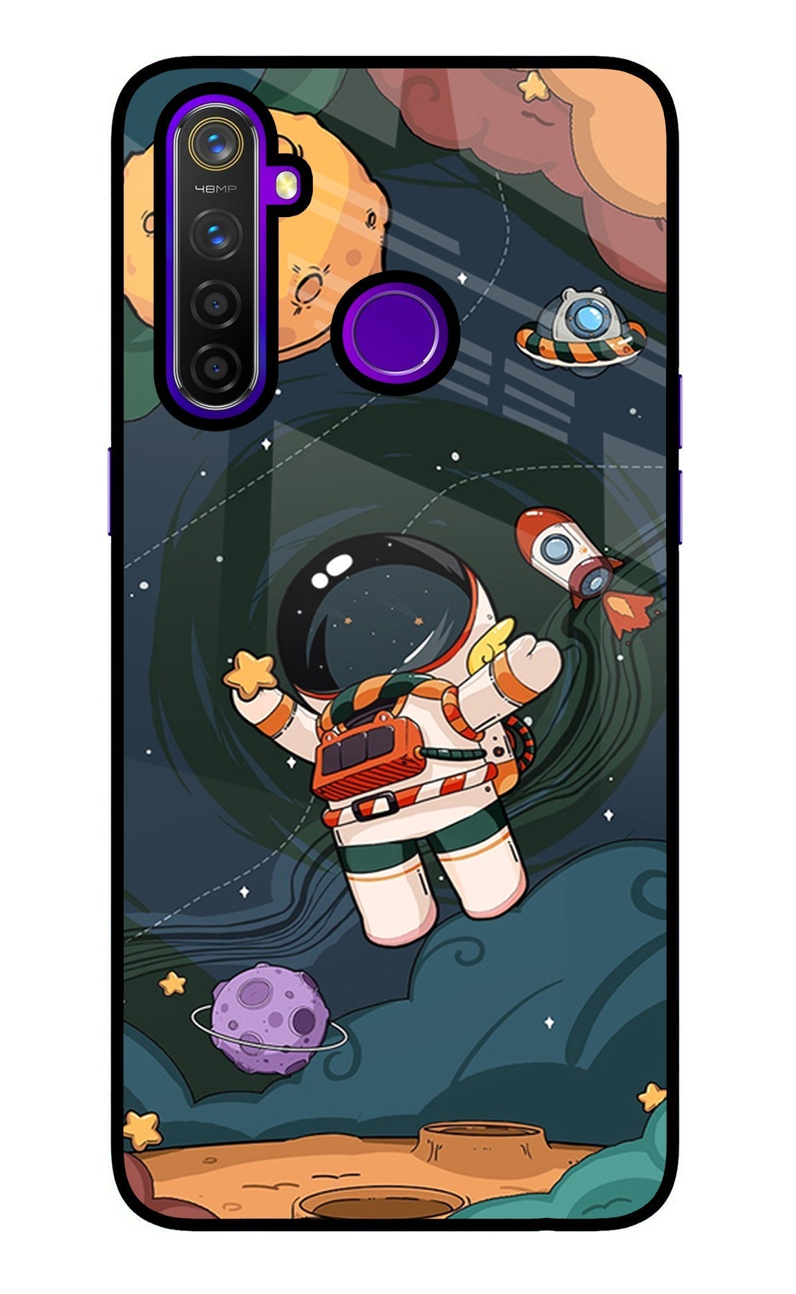 Cartoon Astronaut Case for Realme 5 Pro