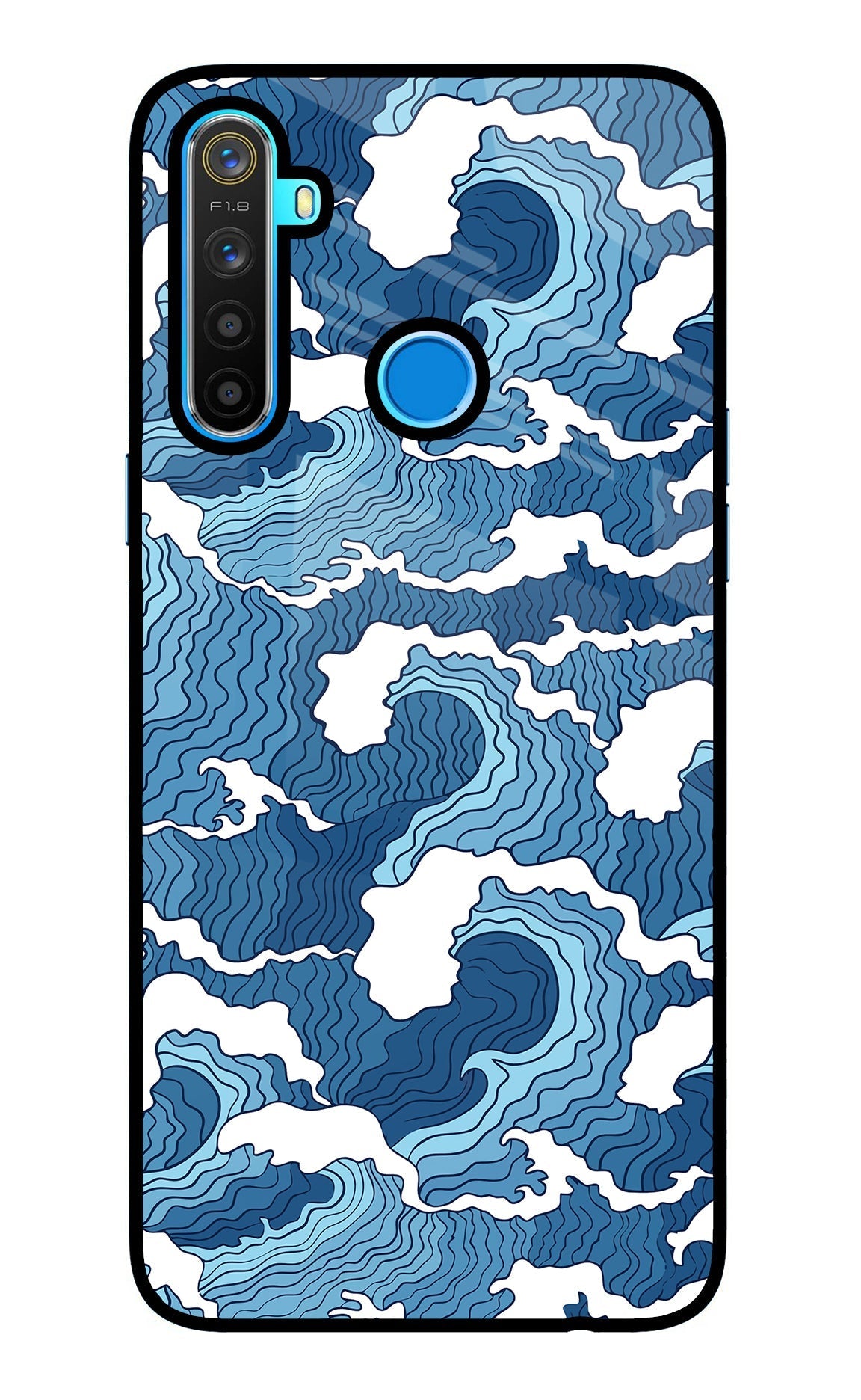 Blue Waves Case for Realme 5/5i/5s