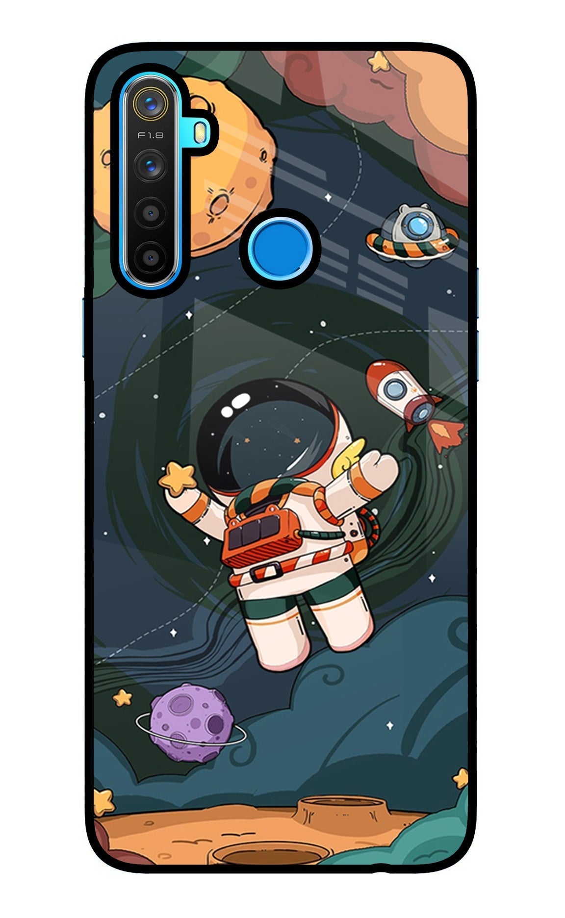 Cartoon Astronaut Case for Realme 5/5i/5s