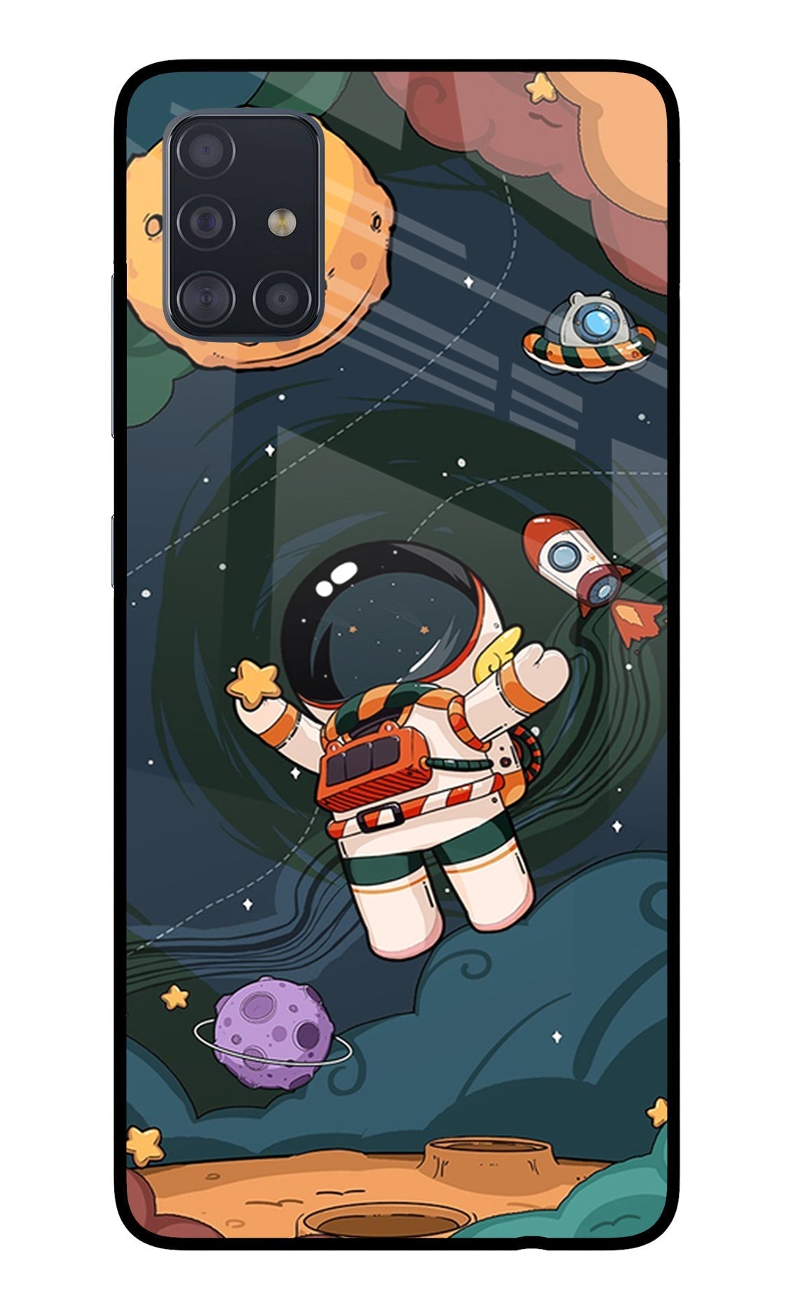 Cartoon Astronaut Case for Samsung A51