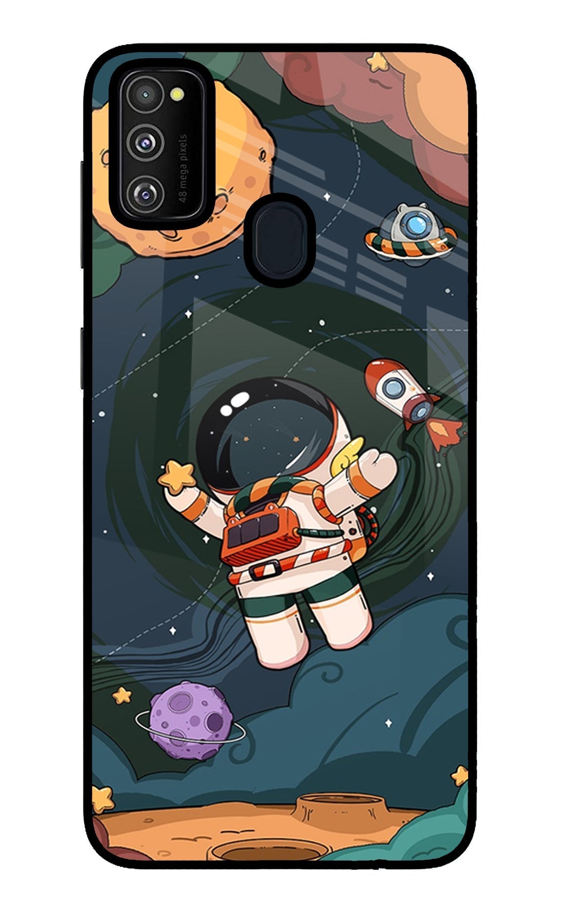 Cartoon Astronaut Case for Samsung M21 2020