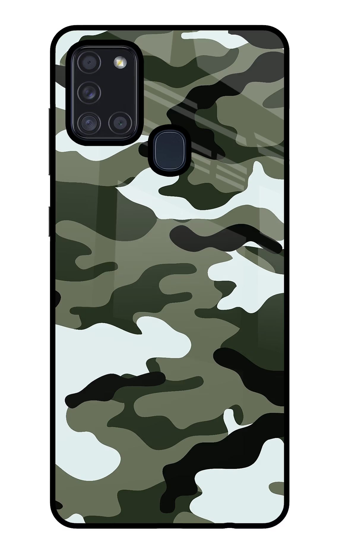 Camouflage Case for Samsung A21s by Casekaro