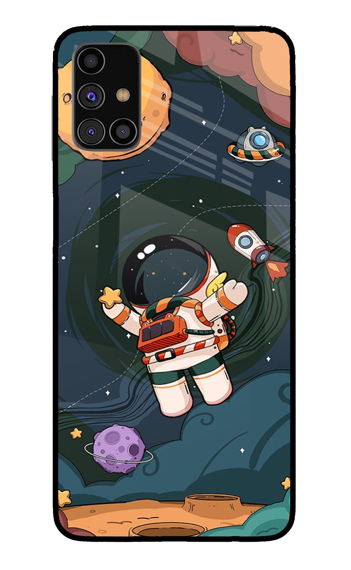 Cartoon Astronaut Case for Samsung M31s