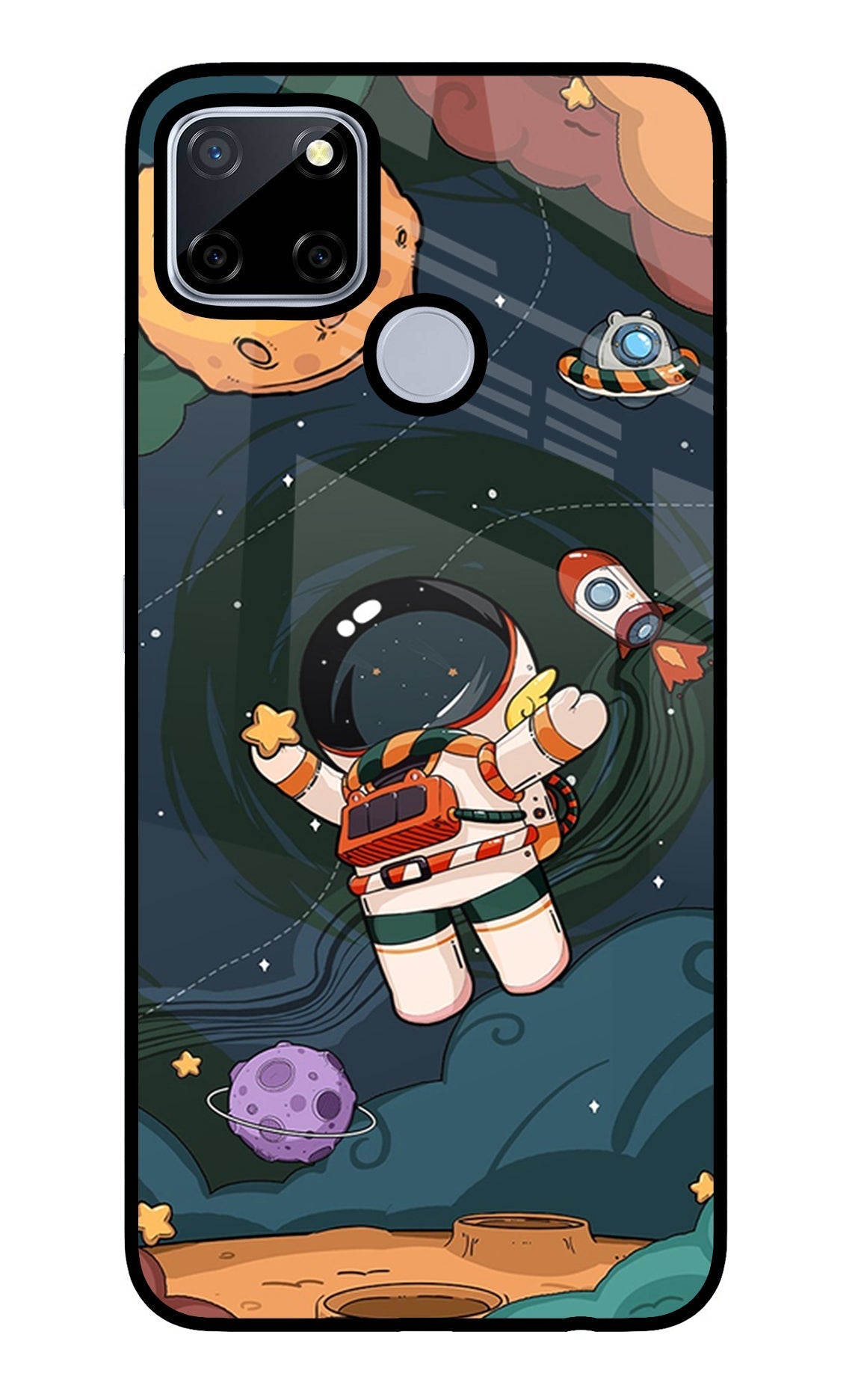 Cartoon Astronaut Case for Realme C12/Narzo 20