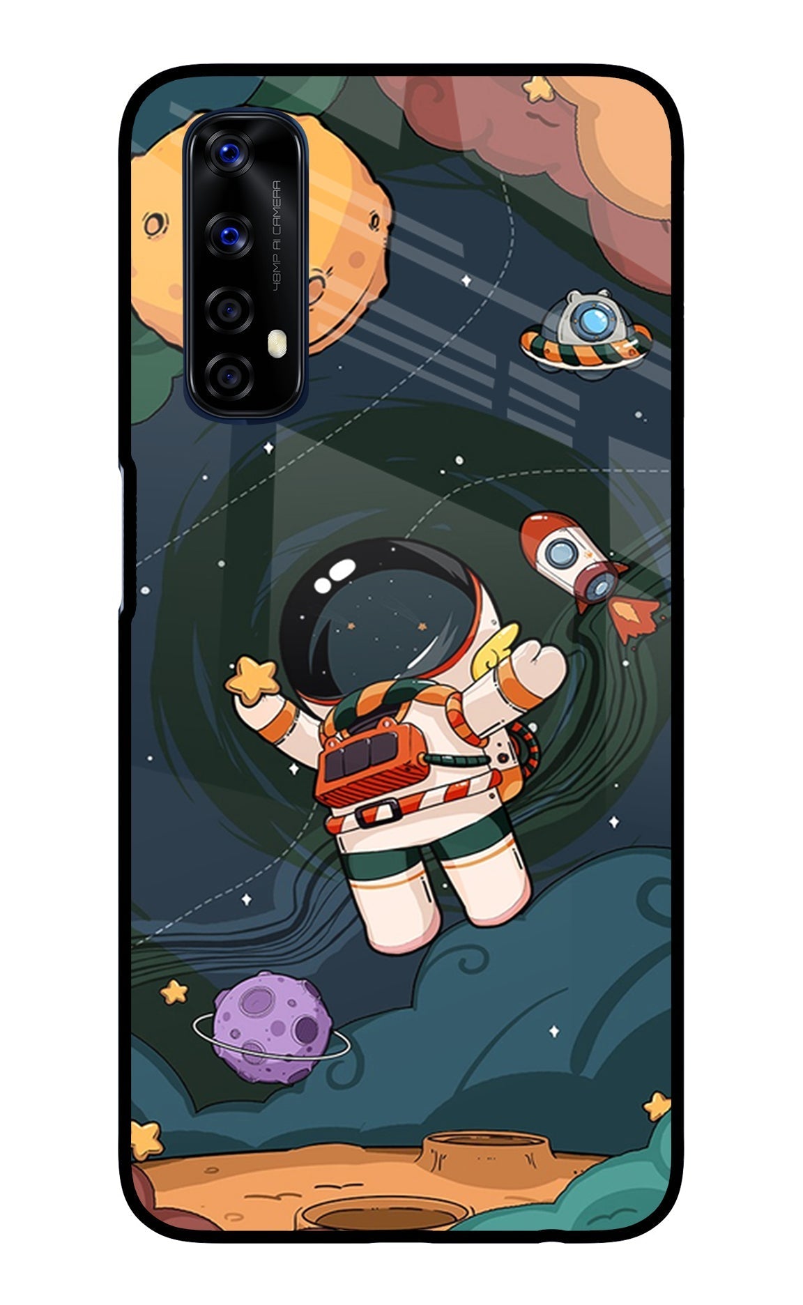 Cartoon Astronaut Case for Realme 7/Narzo 20 Pro