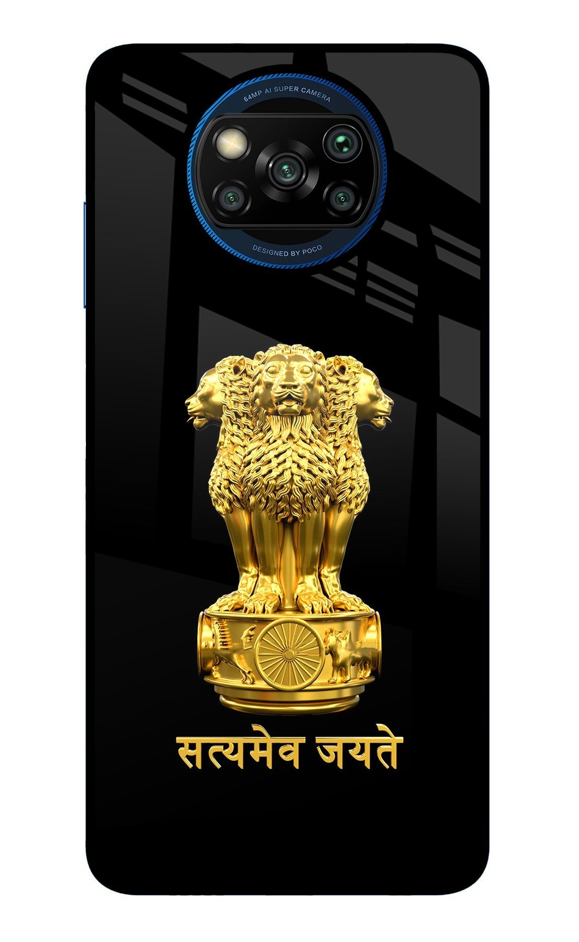 Satyamev Jayate Golden Case for Poco X3/X3 Pro