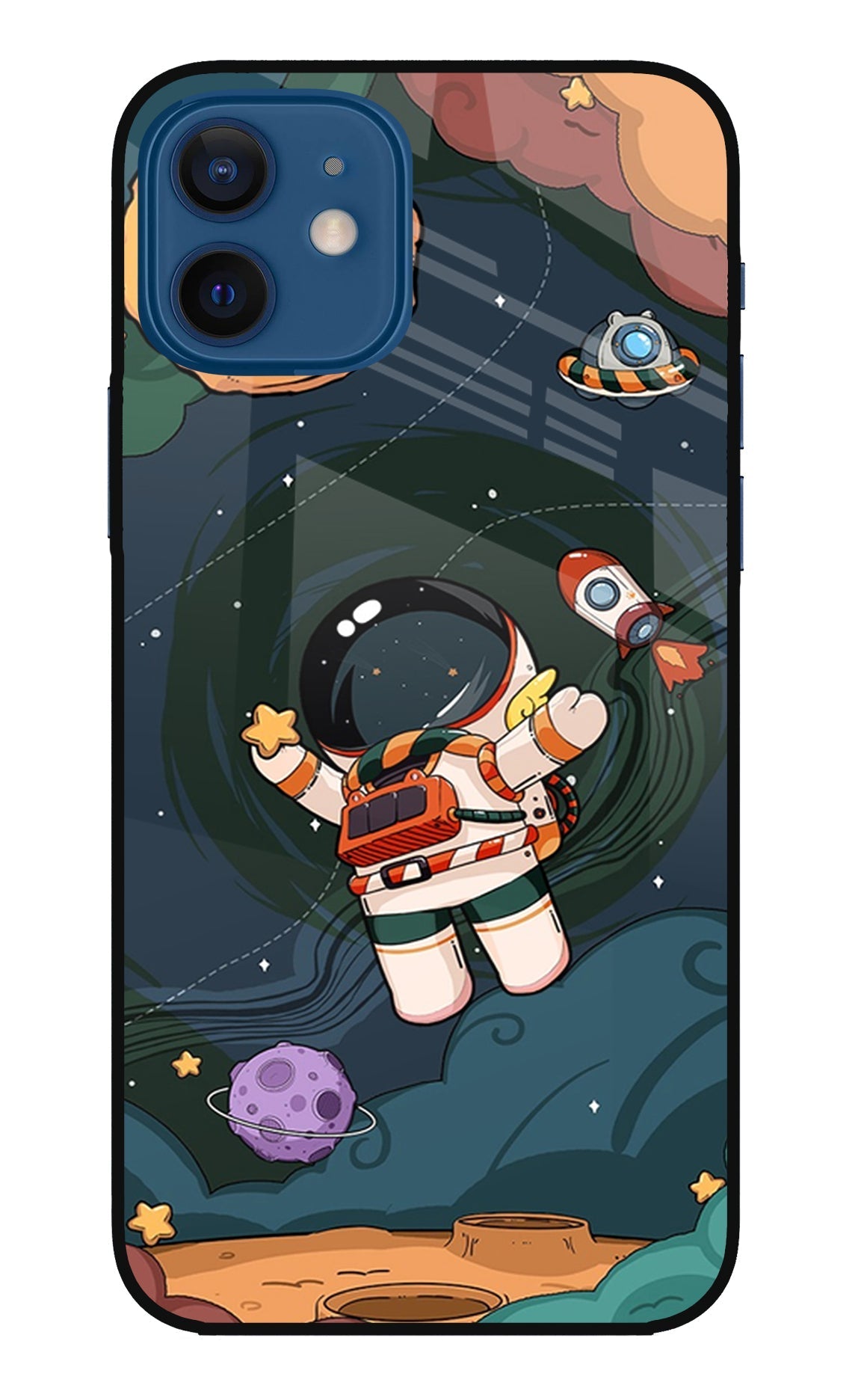 Cartoon Astronaut Case for iPhone 12