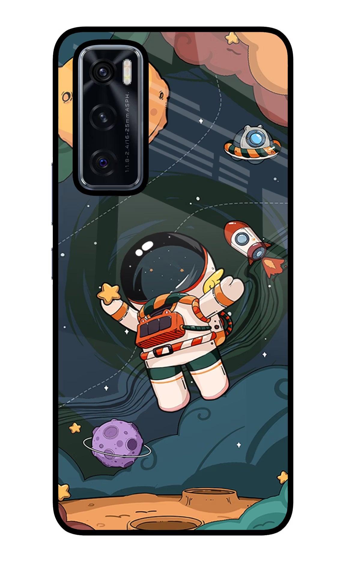 Cartoon Astronaut Case for Vivo V20 SE by Casekaro