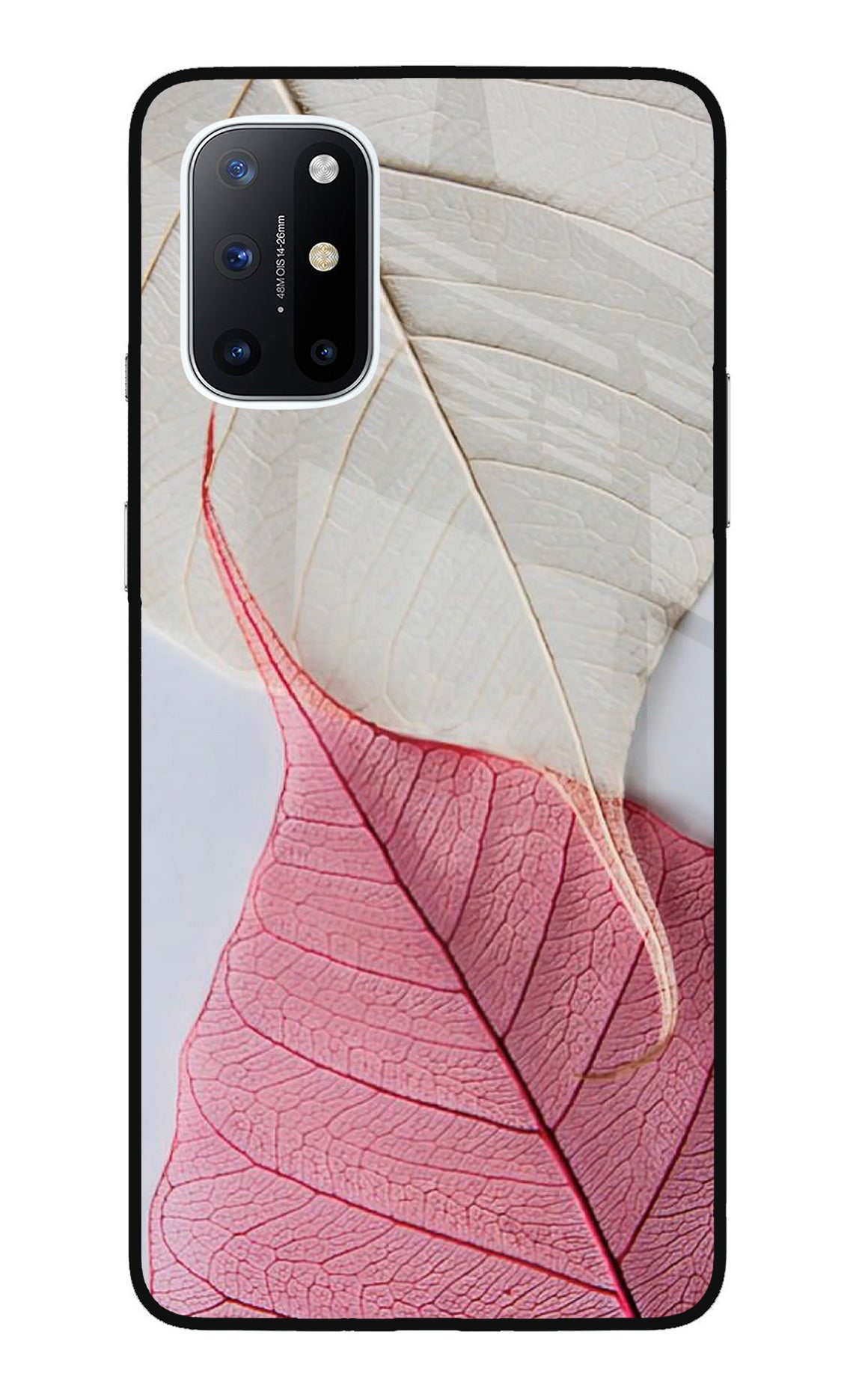 White Pink Leaf Case for Oneplus 8T