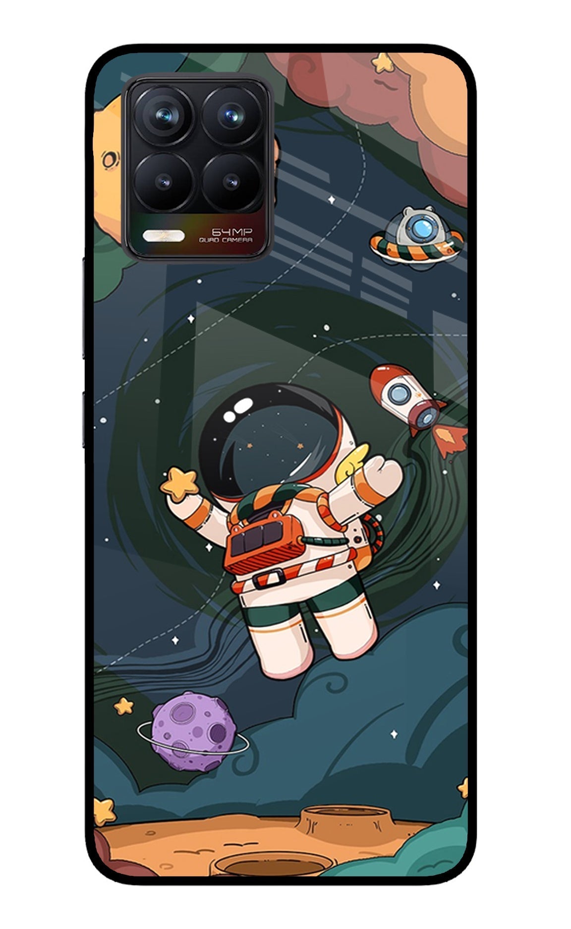 Cartoon Astronaut Case for Realme 8/8 Pro (not 5G)