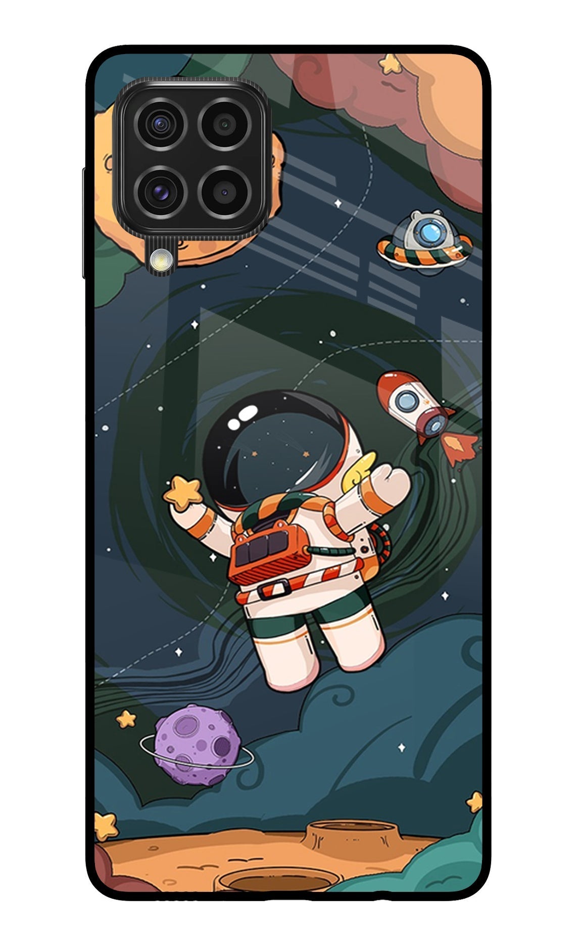 Cartoon Astronaut Case for Samsung F62