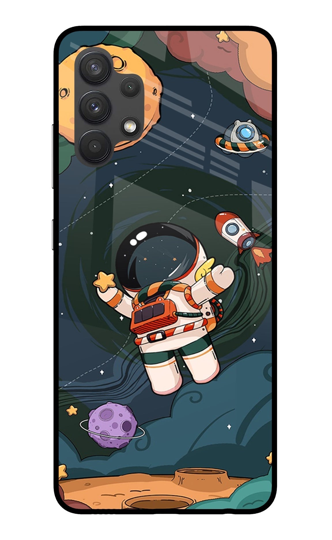 Cartoon Astronaut Case for Samsung A32 4G