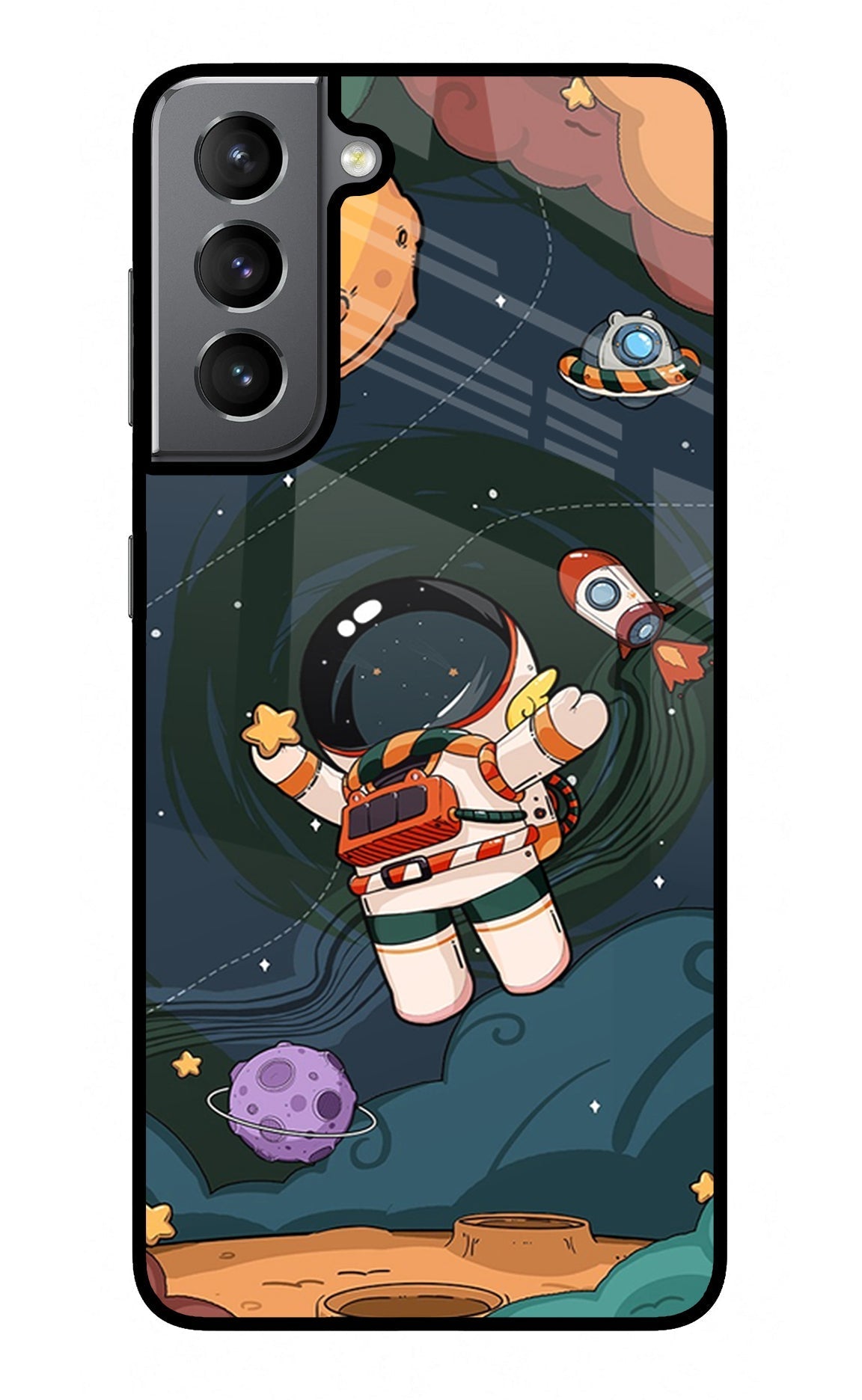 Cartoon Astronaut Case for Samsung S21