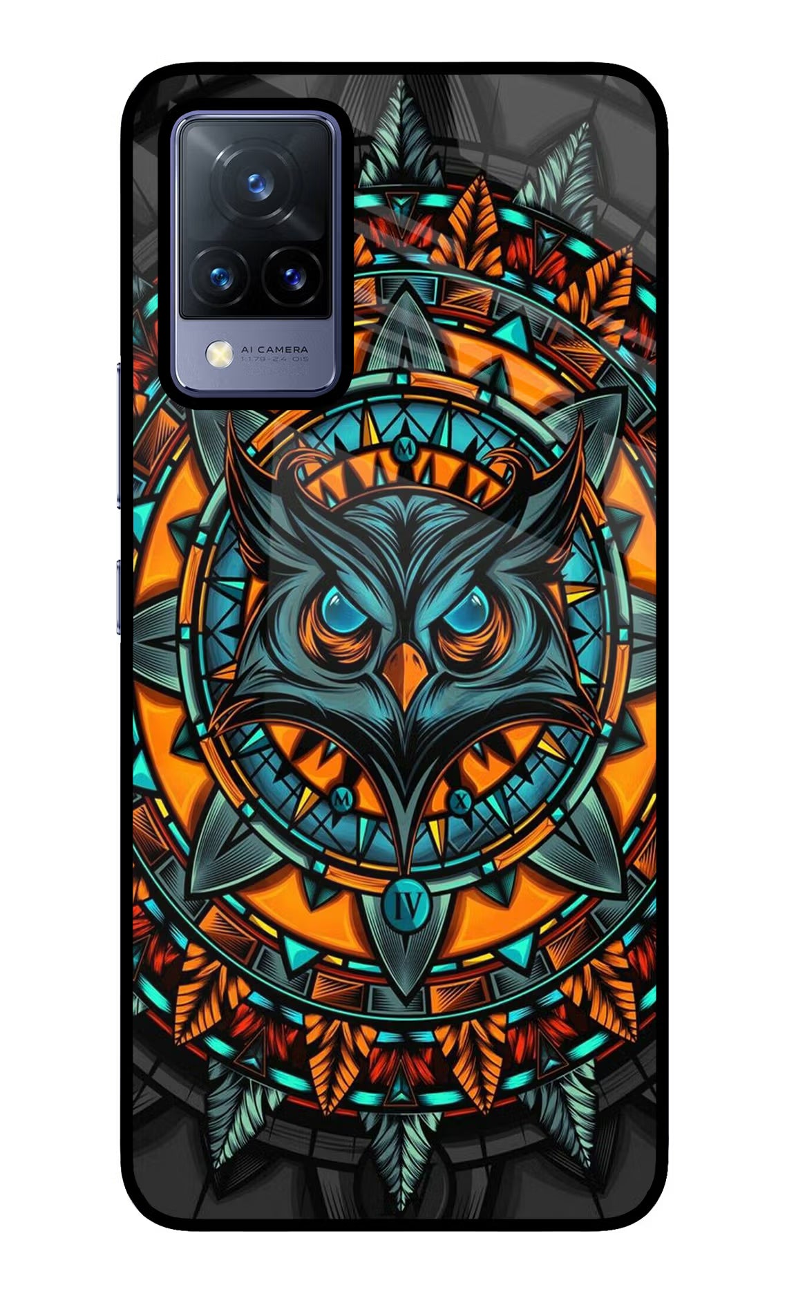 Angry Owl Art Case for Vivo V21 by Casekaro