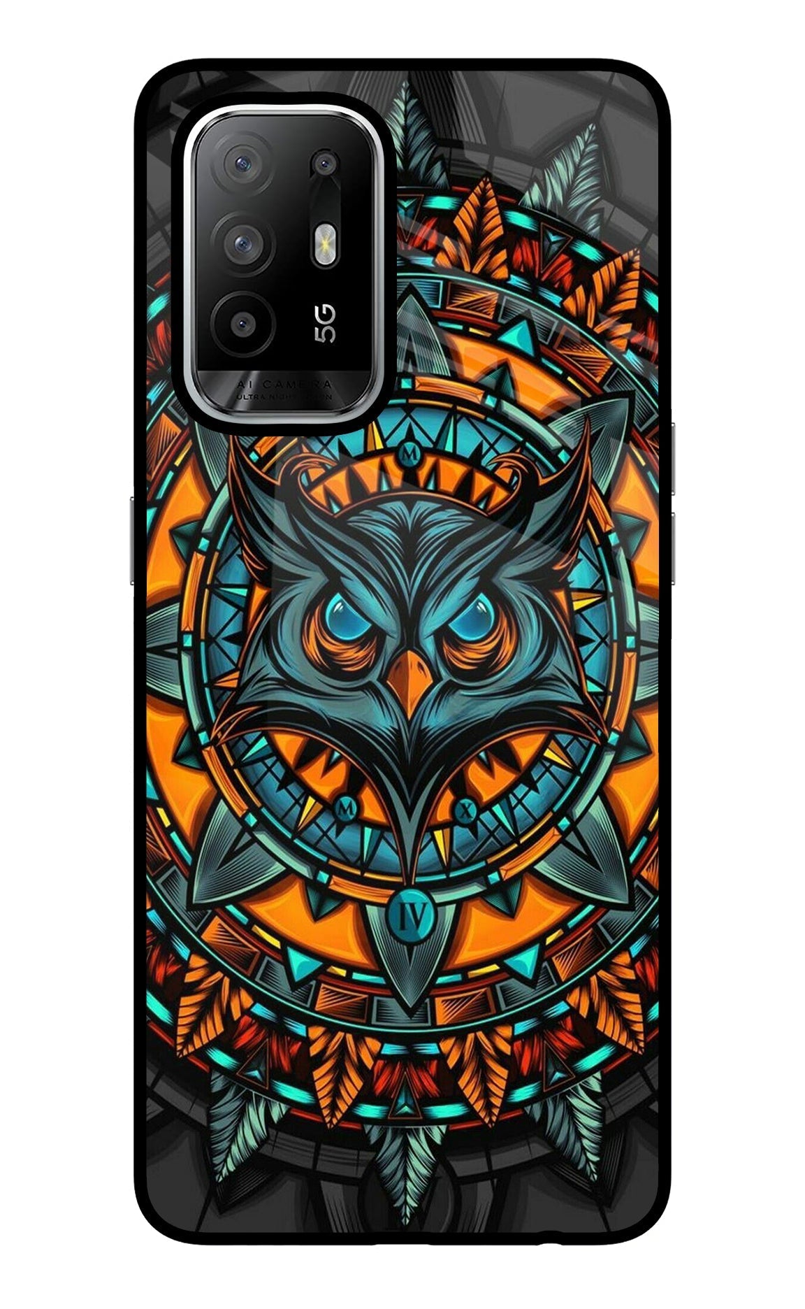 Angry Owl Art Case for Oppo F19 Pro+