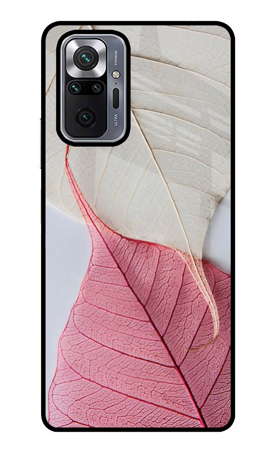 White Pink Leaf Case for Redmi Note 10 Pro Max by Casekaro